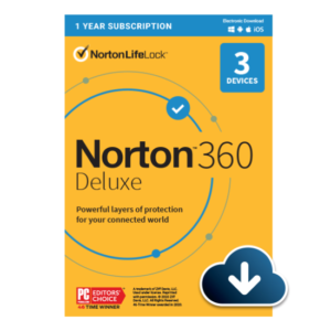 Norton 360 Deluxe Antivirus for 3 Devices, 1-Year Subscription